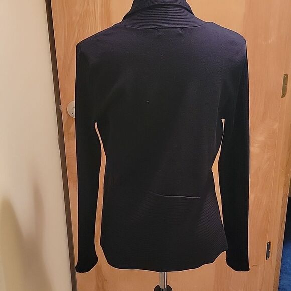 Verve Ami Women's Navy Open Front Cardigan Sz Med - Picture 3 of 8